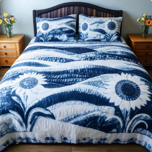 Oceanic Bloom Bohemian 3-Piece Duvet Cover Set