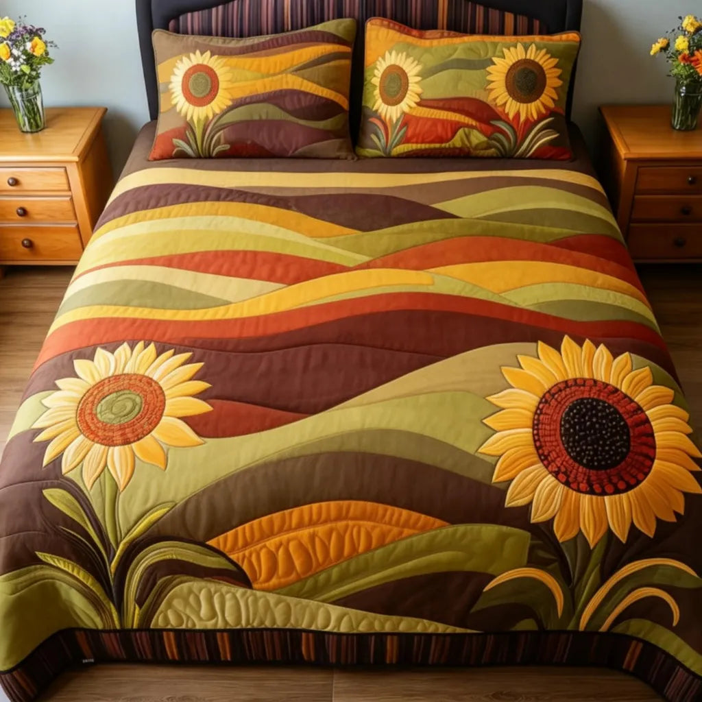 Autumn Harvest Landscape 3-Piece Duvet Cover Set