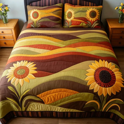 Autumn Harvest Landscape 3-Piece Duvet Cover Set