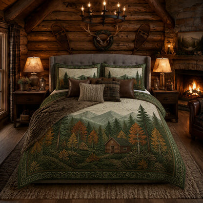 Mountain Forest Cabin Cover Set