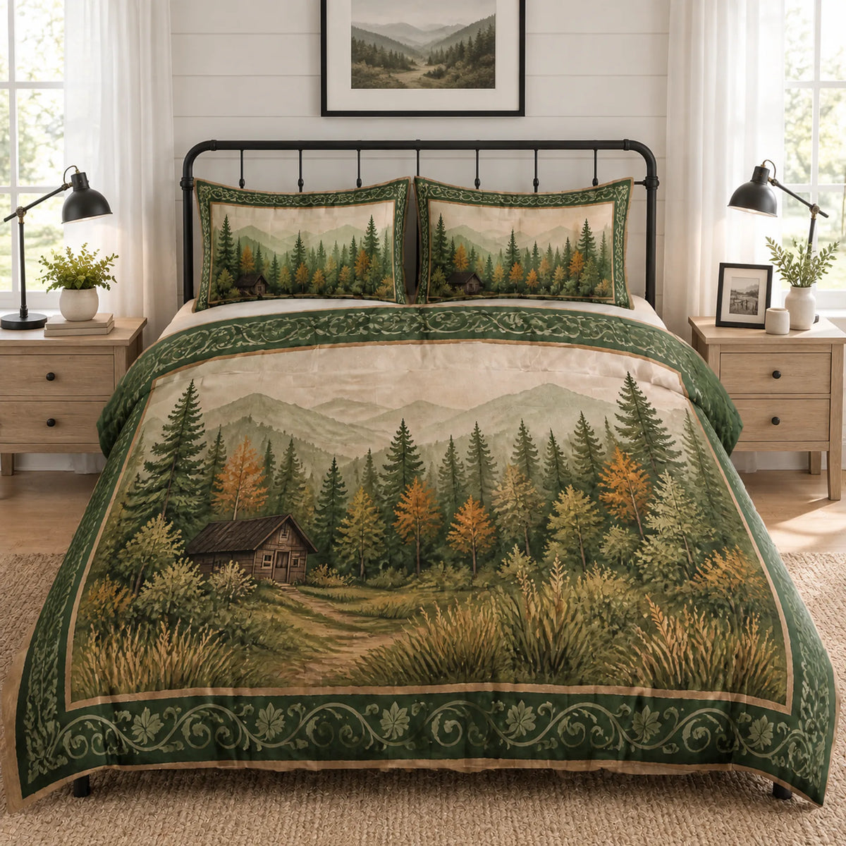 Mountain Forest Cabin Cover Set