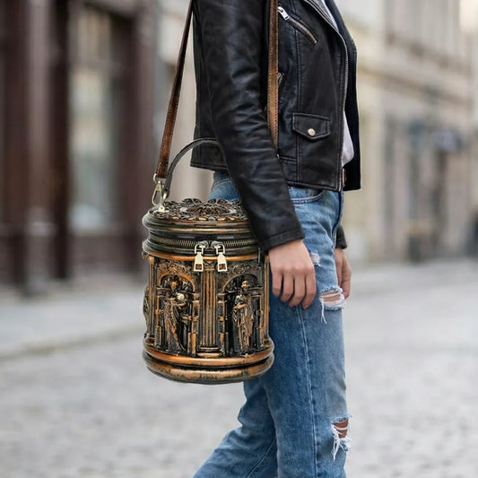 The Pantheon Muse Sculptural Cylinder Bag