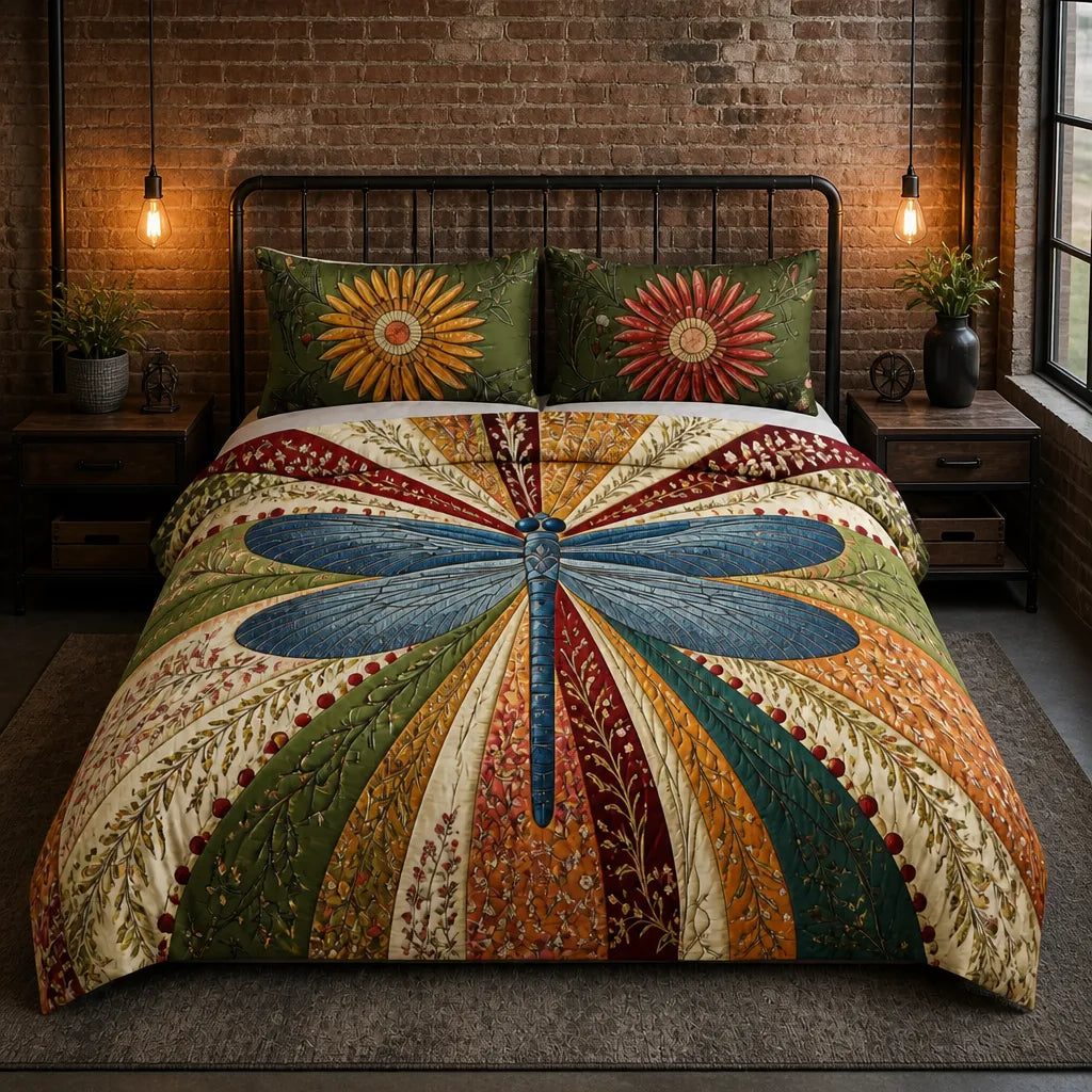Vintage Dragonfly Garden Cover Set