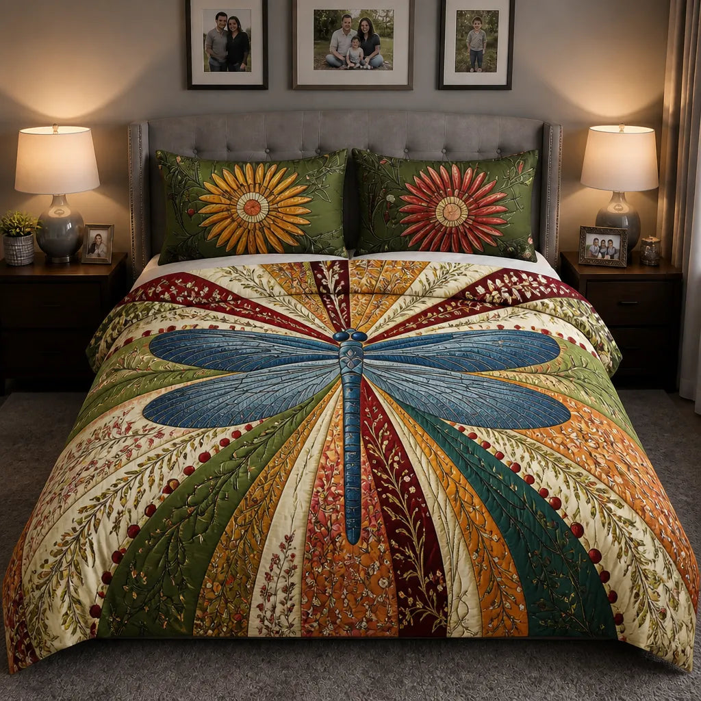 Vintage Dragonfly Garden Cover Set