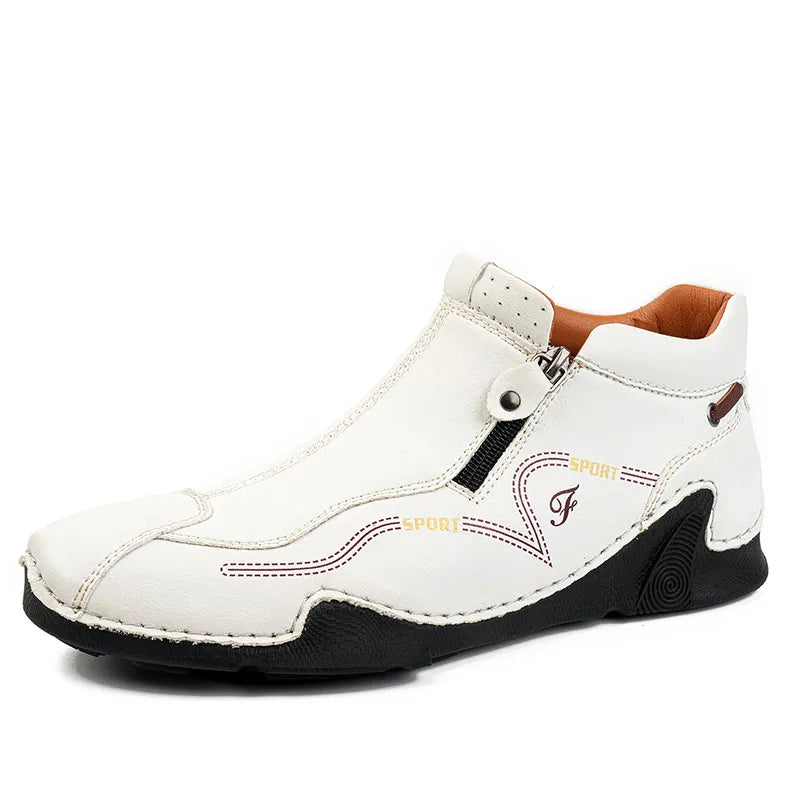 ZipStride - Men's Side-Zip Casual Leather-Look Sneaker Boots