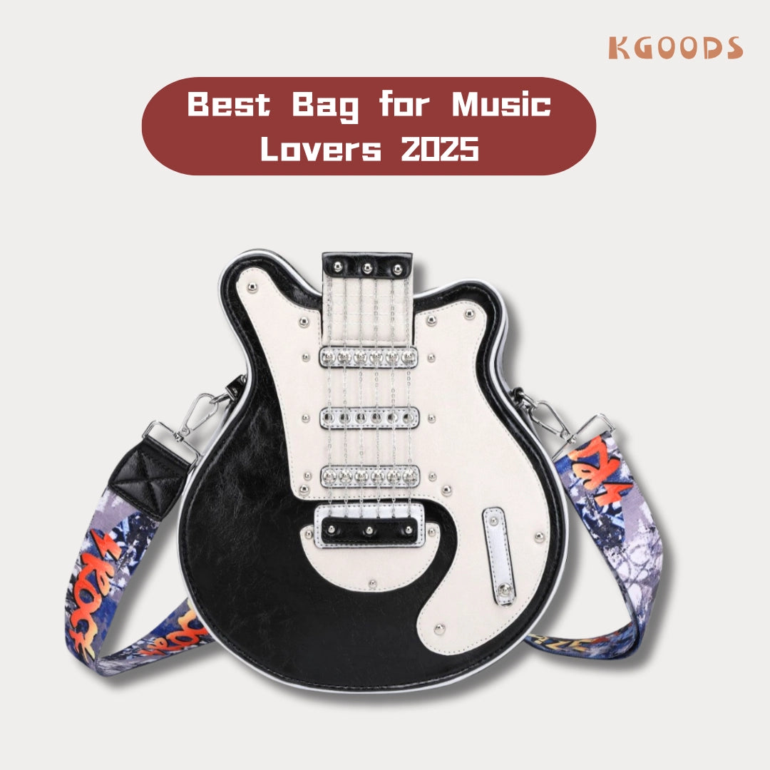 Alternative fashion accessory with edgy guitar design