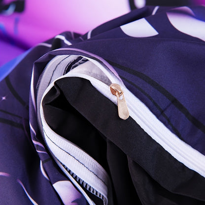 Enchanted Violet Garden 3-Piece Duvet Cover Set