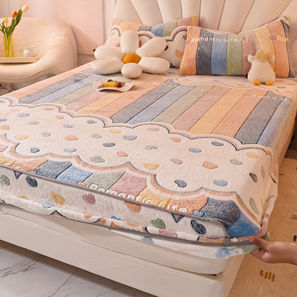 KGOODS Flannel Fitted Sheet – Thickened, Soft & Breathable
