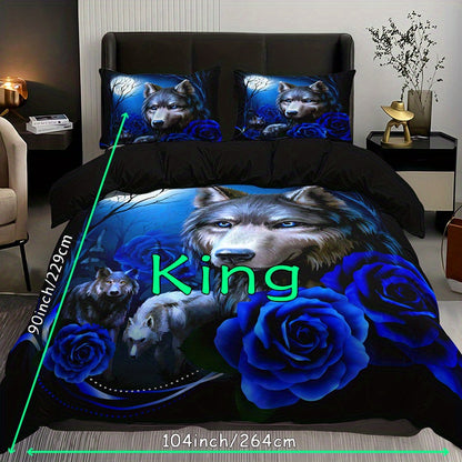 Mysterious Nocturnal Wilderness 3-Piece Duvet Cover Set