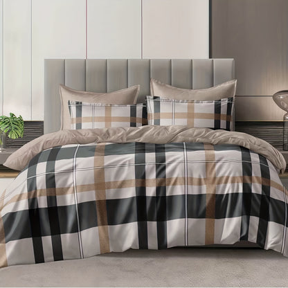 Cozy Sunset Gingham 3-Piece Duvet Cover Set