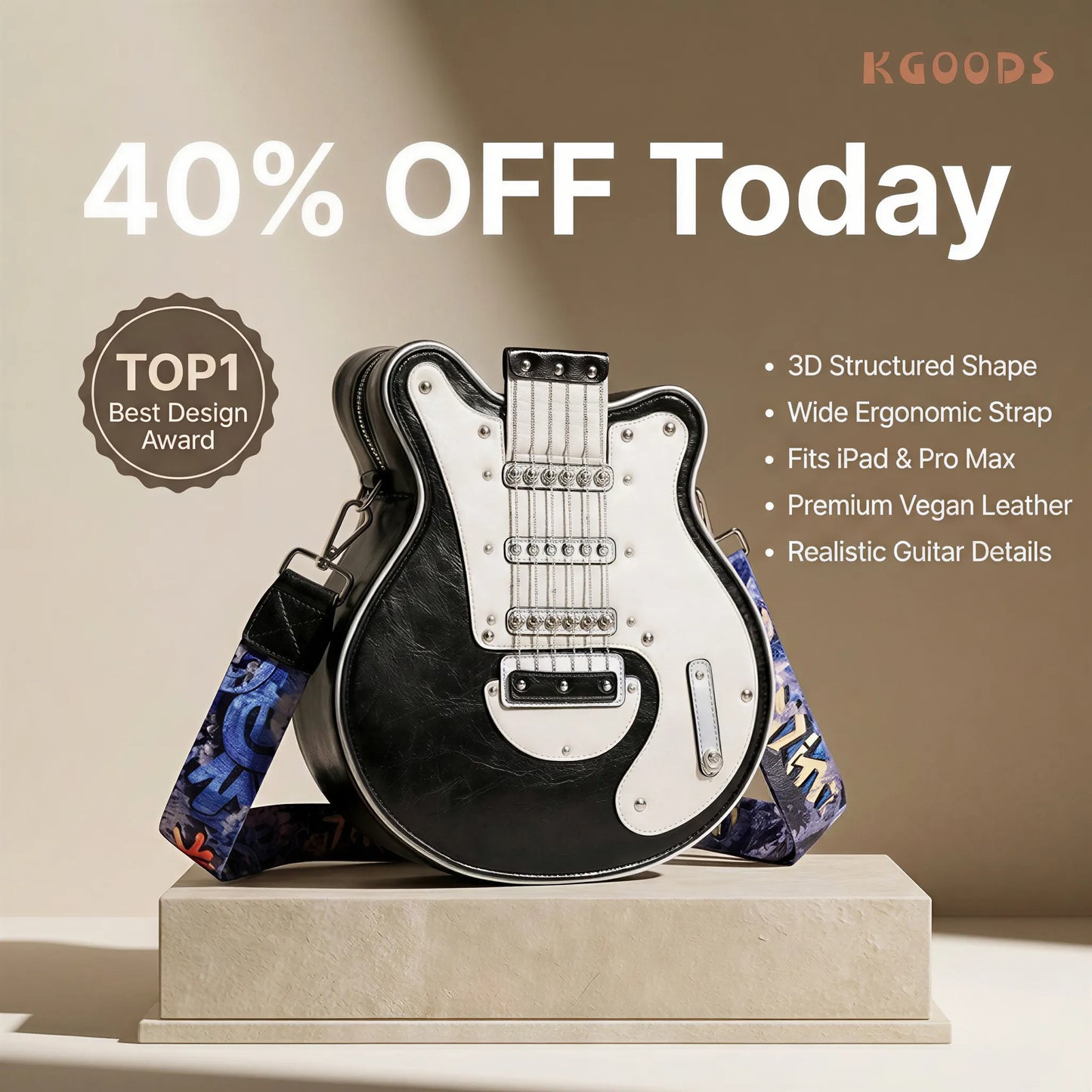 StrumMuse | Rockstar Vibes Guitar Bag