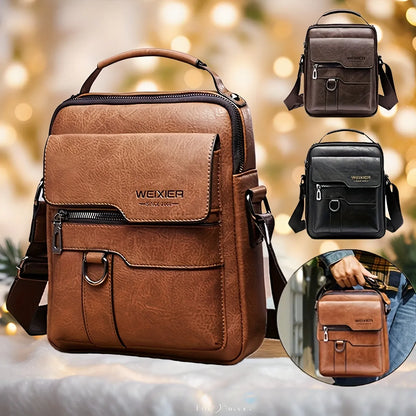 Men's Professional Vegan Leather Messenger Bag