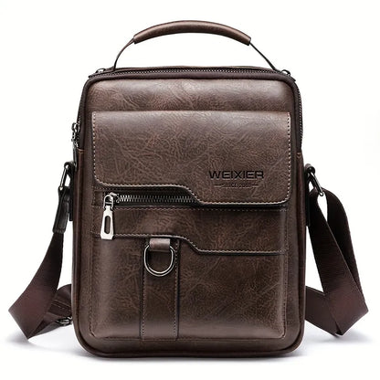 Men's Professional Vegan Leather Messenger Bag