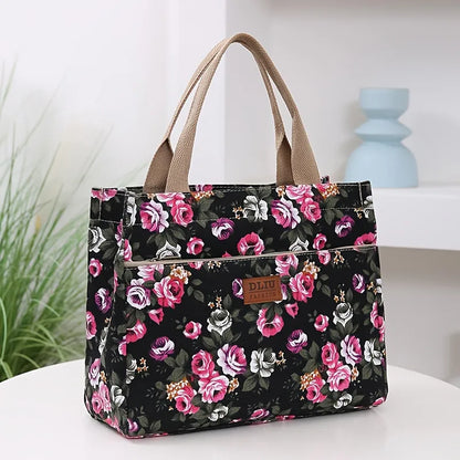 Floral Garden Canvas Tote Bag for Daily Commute