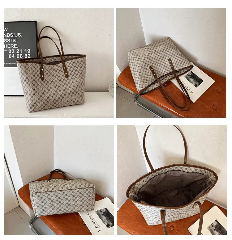 Minimalist Monogram All-Day Tote Bag for Women