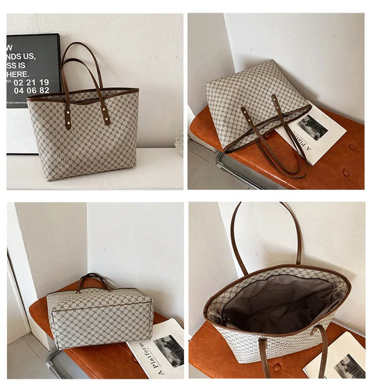 Minimalist Monogram All-Day Tote Bag for Women