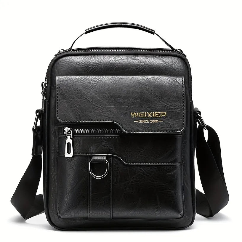 Men's Professional Vegan Leather Messenger Bag
