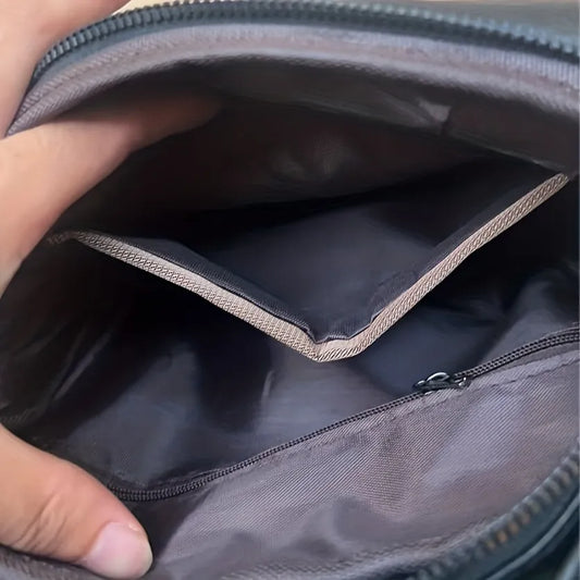 Men's Professional Vegan Leather Messenger Bag