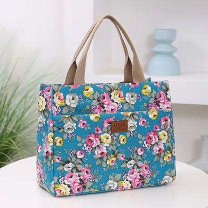 Floral Garden Canvas Tote Bag for Daily Commute