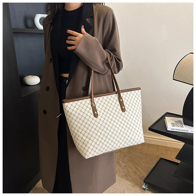 Minimalist Monogram All-Day Tote Bag for Women