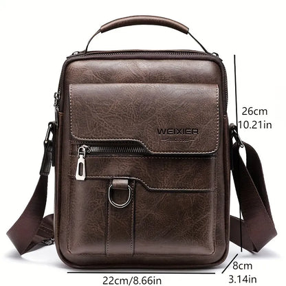 Men's Professional Vegan Leather Messenger Bag