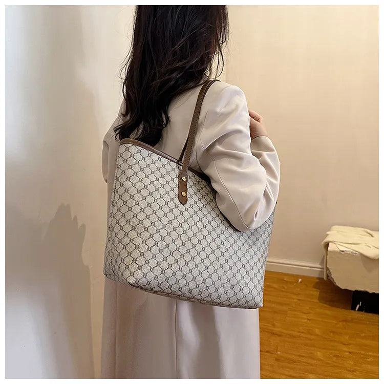 Minimalist Monogram All-Day Tote Bag for Women