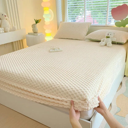 KGOODS Doudou Velvet Bed Skirt Protector – Soft, Thickened & Dustproof Cover