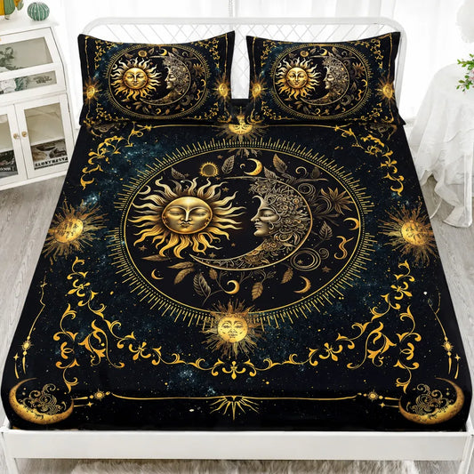 Sun Moon Celestial Fitted Sheet