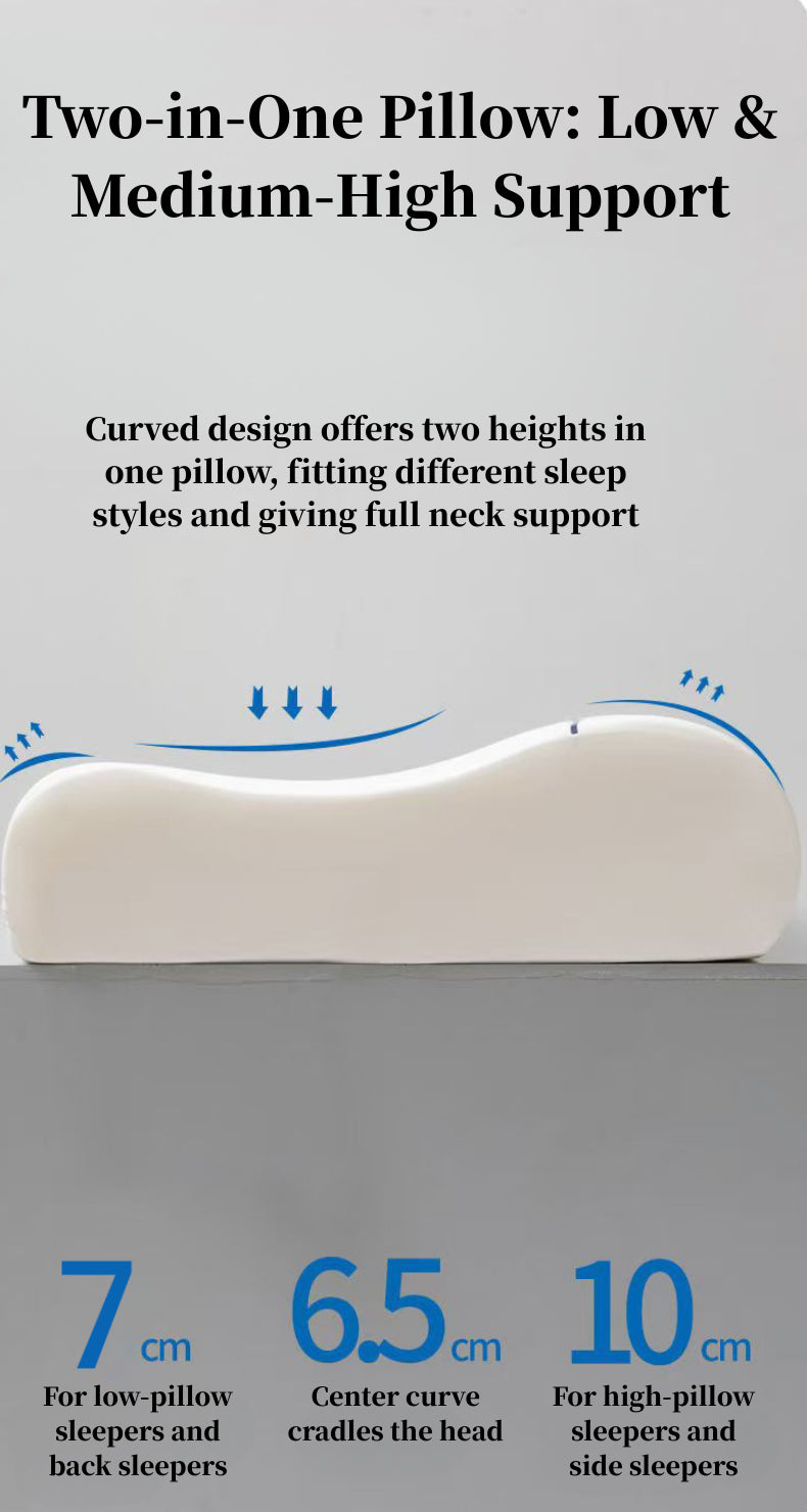 Minimalist bedroom decor featuring zero pressure memory foam pillow on bed