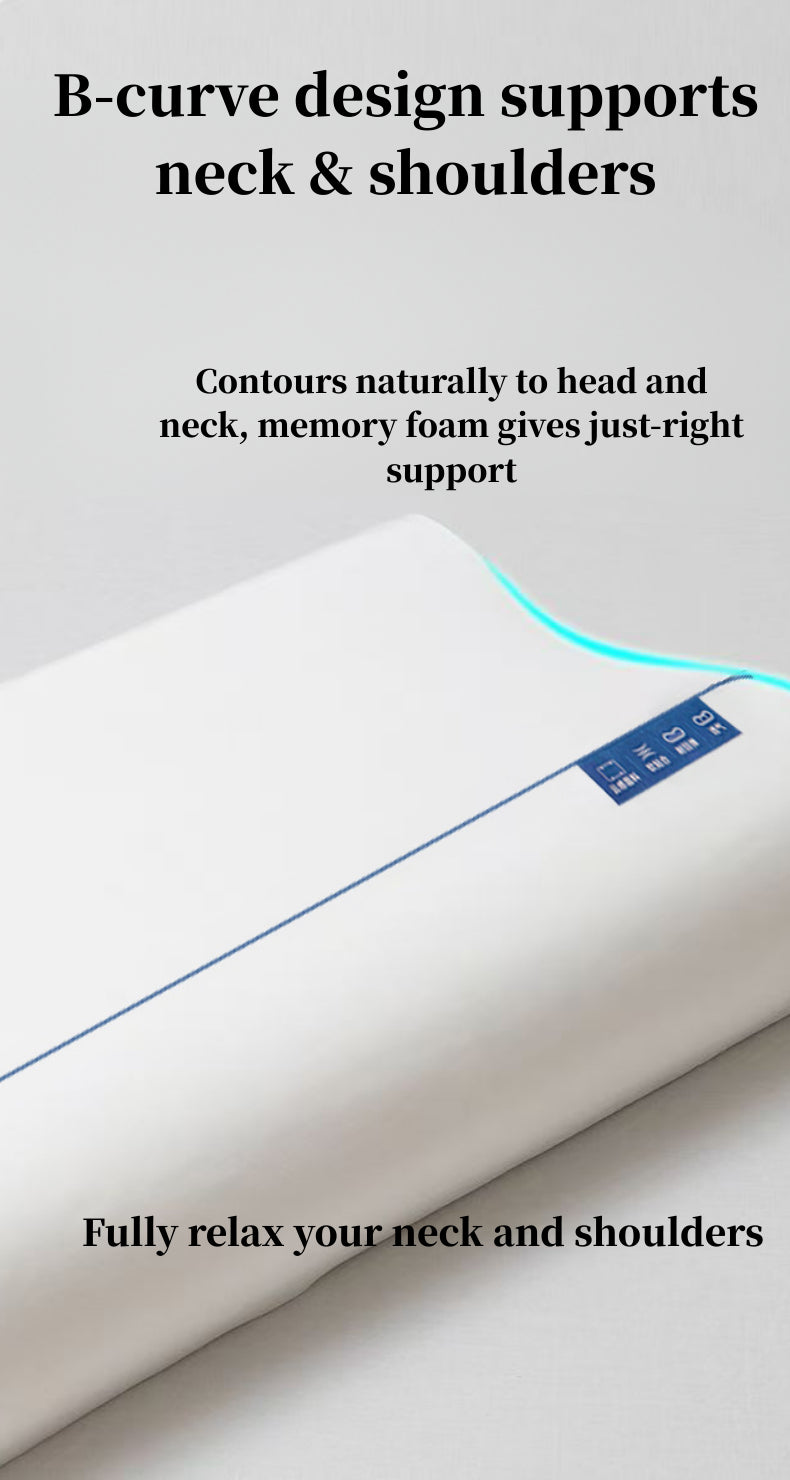 Slow rebound zero-pressure foam core maintaining shape and comfort all night